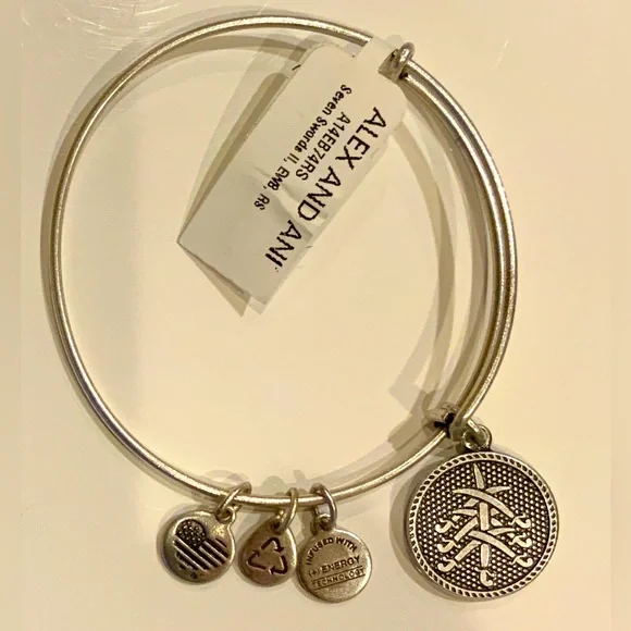 NWT Alex and Ani Energy bangle, charm, seven swords bracelet | GOLD Fini… - Picture 4 of 5